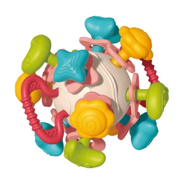 Minkštas barškutis-kramtukas 4in1 kūdikiams