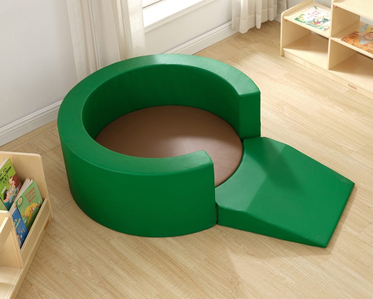 Minkštas ovalus putplasčio poilsio ir žaidimų kampelis – Paveikslėlis 2