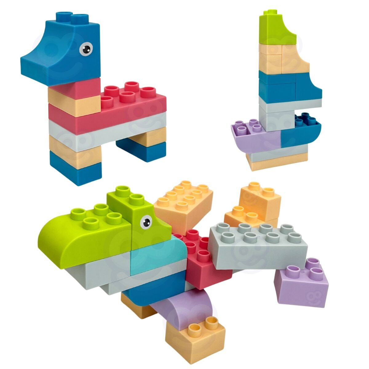 Minkštų kaladėlių 99 detalių rinkinys dėžutėje su rankena – Paveikslėlis 2