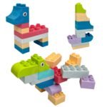 Minkštų kaladėlių 99 detalių rinkinys dėžutėje su rankena – Paveikslėlis 2