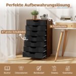 Biuro komoda su 7 stalčiais (Rustikinė ruda) – Paveikslėlis 5