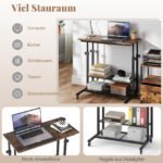 Mobilus reguliuojamo aukščio stalas su pakreipiamu stalviršiu (Kaimiška ruda) – Paveikslėlis 3