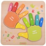 Mokomoji medinė pirštų skaičiavimo lentelė