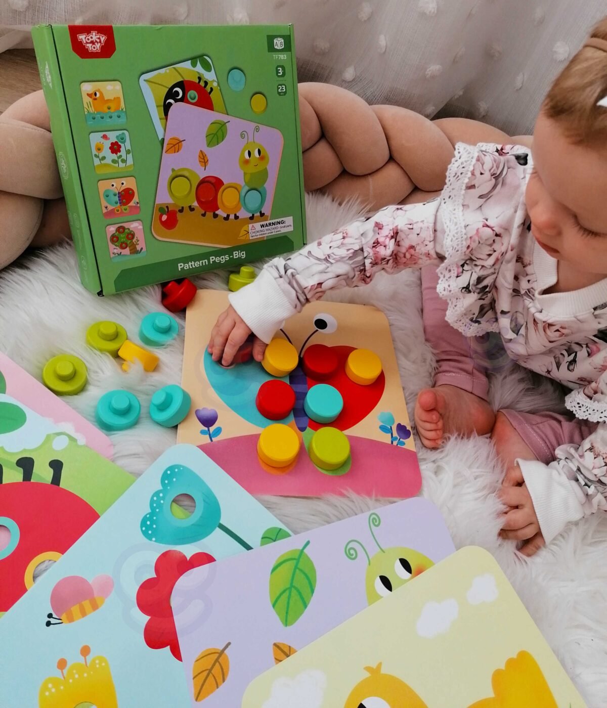 Mokomoji mygtukų mozaika su gyvūnų, formų ir spalvų paveikslėliais – Paveikslėlis 4