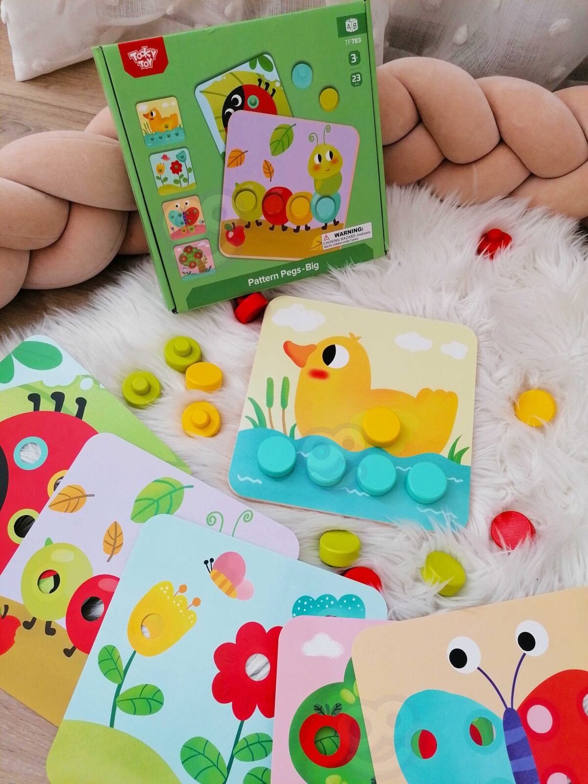 Mokomoji mygtukų mozaika su gyvūnų, formų ir spalvų paveikslėliais – Paveikslėlis 7