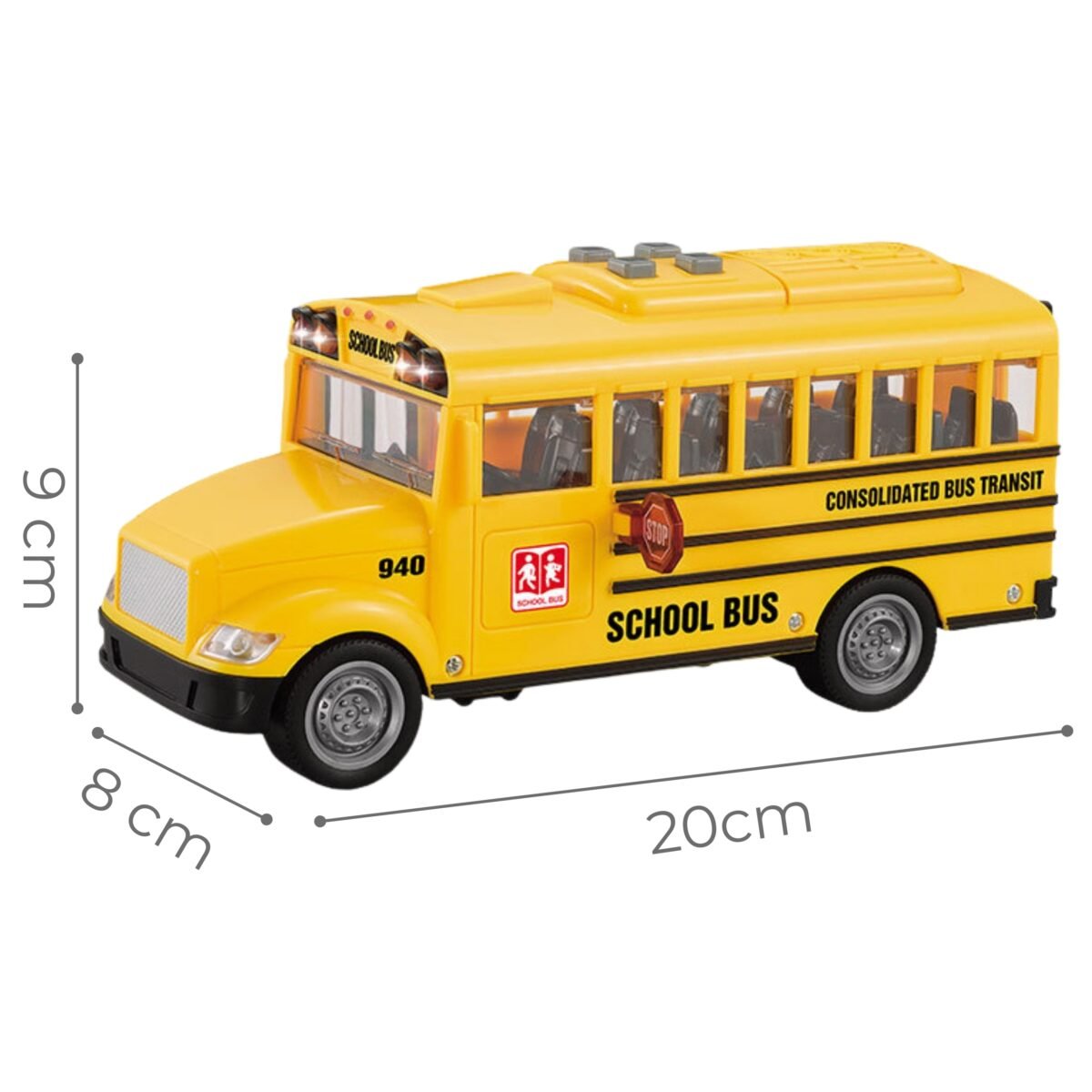 Mokyklinis autobusas su šviesomis ir garsais – Paveikslėlis 6