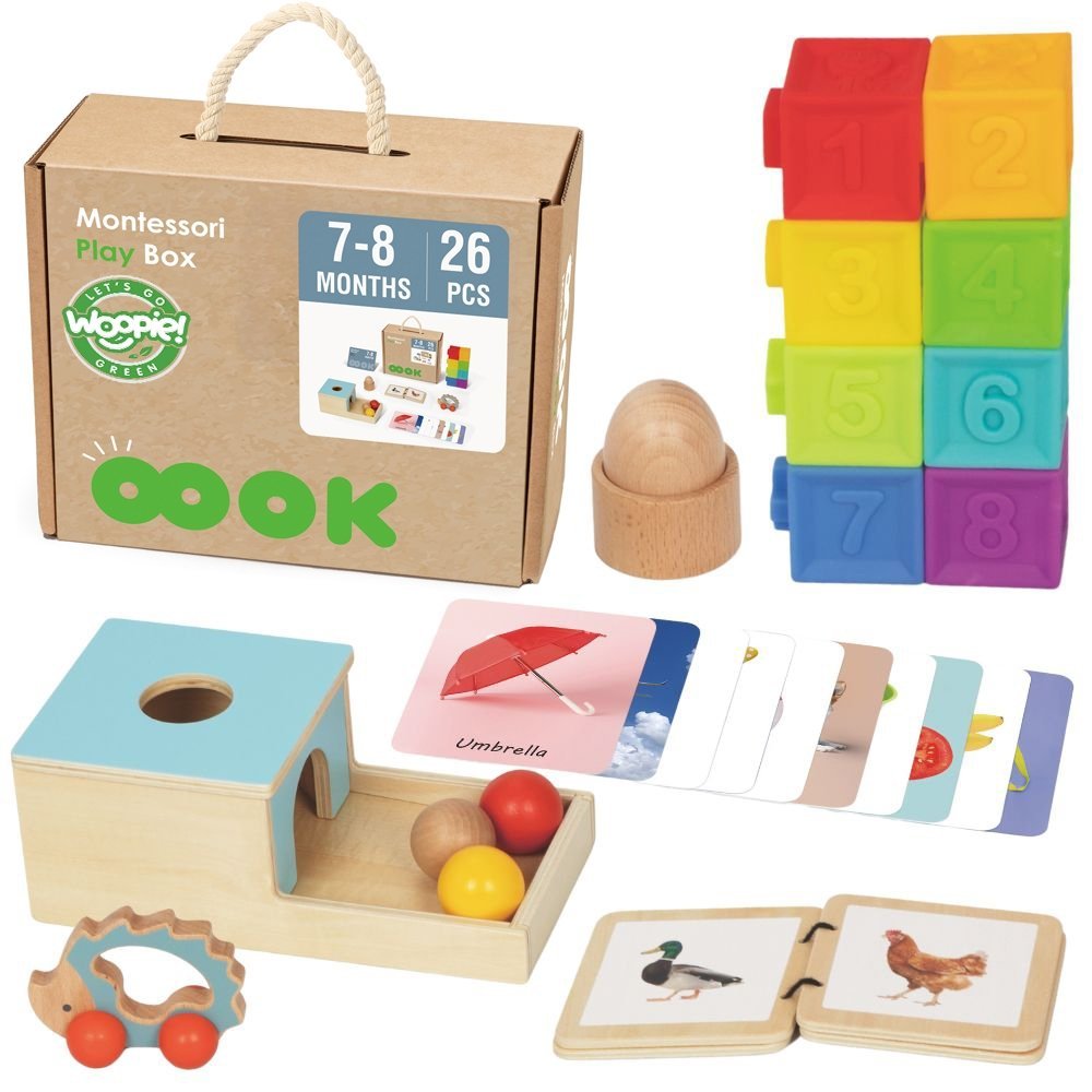 Montessori 6in1 sensorinis lavinamasis rinkinys nuo 7–8 mėnesių Montessori 6in1 sensorinis lavinamasis rinkinys nuo 7–8 mėnesių