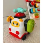 Montessori automobilis-kačiukas su 4 nuimamais lavinamaisiais elementais