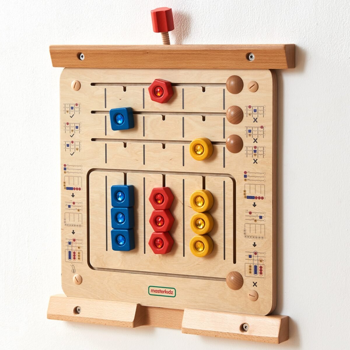 Montessori formų rūšiavimo lenta su slankiojančiomis figūromis – Paveikslėlis 3