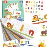 Montessori medinė abėcėlės dėlionė raidžių ir žodžių mokymui