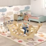 Montessori medinė laipiojimo arka „Dvi viename“, skirta 2-4 metų vaikams