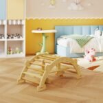 Montessori medinė laipiojimo arka „Dvi viename“, skirta 2-4 metų vaikams