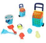 Neoninis smėlio žaislų rinkinys su vežimėliu, 9 dalių – Paveikslėlis 7