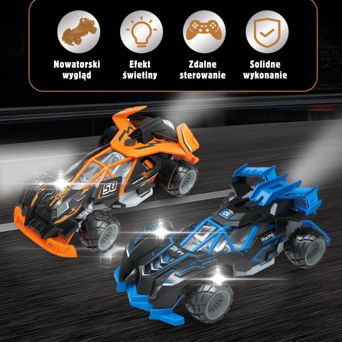 Nuotoliniu būdu valdomas lenktyninis visureigis su dūmų efektu – Paveikslėlis 3