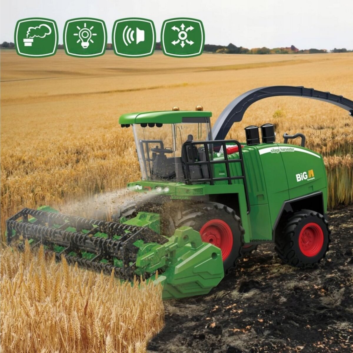 Nuotoliniu pulteliu valdomas kombainas 1:24 su šviesa, garsu ir dūmais – Paveikslėlis 4