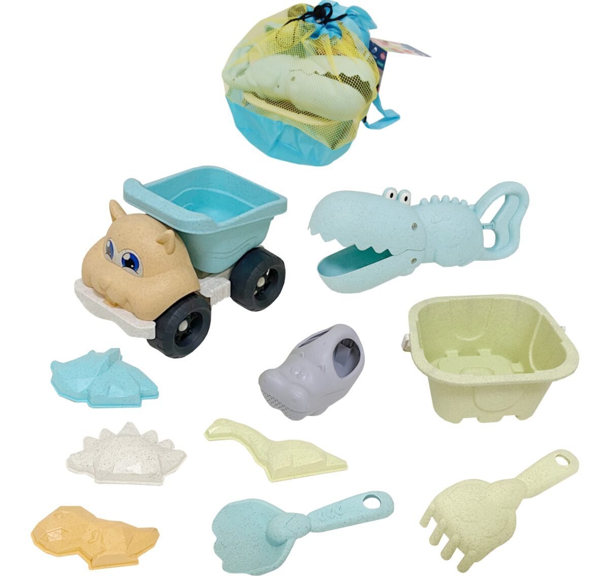 Organinis smėlio rinkinys su kibirėliu, kastuvėliu ir krokodilu, 10 dalių – Paveikslėlis 10