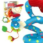 Pakabinamas spiralinis lavinamasis šuniuko žaislas vežimėliui ir lovytei