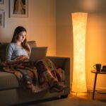 Pastatomas šviestuvas su 3 ryškumo lygiais ir dinamiškų raštų gaubtu – Paveikslėlis 2