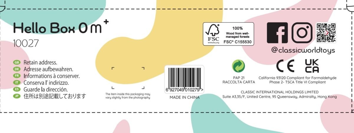 Pastelinis pirmųjų žaislų rinkinys kūdikiams (0-6 mėn.) – Paveikslėlis 15