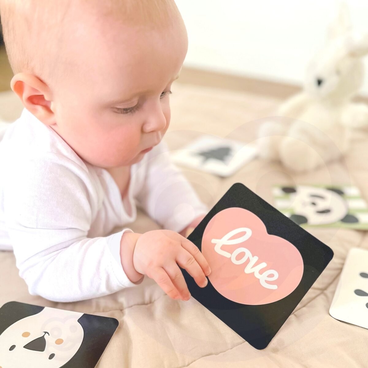 Pastelinis pirmųjų žaislų rinkinys kūdikiams (0-6 mėn.) – Paveikslėlis 4