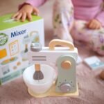 Pastelinių spalvų medinis maišytuvas su priedais – Paveikslėlis 7