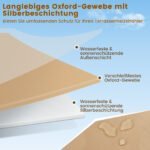 Patvarus ir atsparus oro sąlygoms apsauginis gaubtas terasos šildytuvui (Smėlio) – Paveikslėlis 4