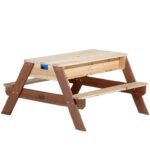 Pikniko stalas su suoliuku, skėčiu ir smėlio bei vandens talpyklomis – Paveikslėlis 4