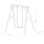 Medinės vienvietės sūpynės vaikams – Paveikslėlis 7