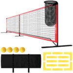 Nešiojamas pickleballo rinkinys su reglamentuotu tinklu