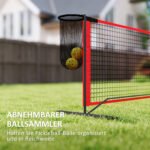Nešiojamas Pickleballo rinkinys su reglamentuotu tinklu, stoveliu ir priedais