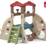 Plastikinė laipiojimo uola su čiuožykla