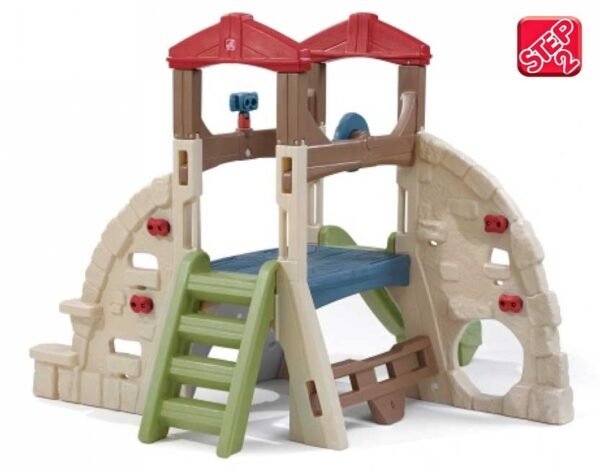 Plastikinė laipiojimo uola su čiuožykla