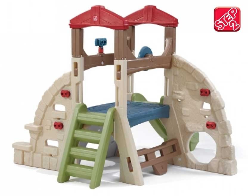 Plastikinė laipiojimo uola su čiuožykla Plastikinė laipiojimo uola su čiuožykla