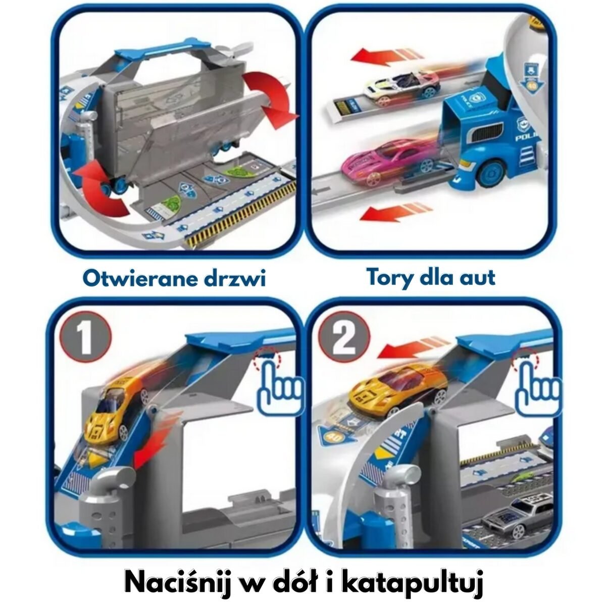 Policijos sunkvežimis – transporteris ir lenktynių trasa su automobiliais – Paveikslėlis 8