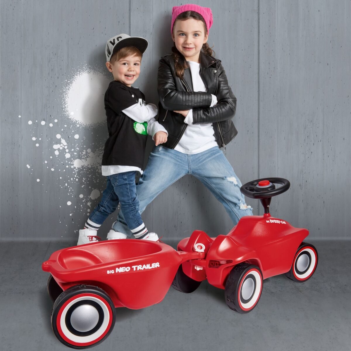 Priekaba paspiriamajam automobiliui BIG Bobby Car Neo, raudona – Paveikslėlis 6