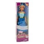 Princesės lėlė Lilė su baline suknele ir tiara – Paveikslėlis 3