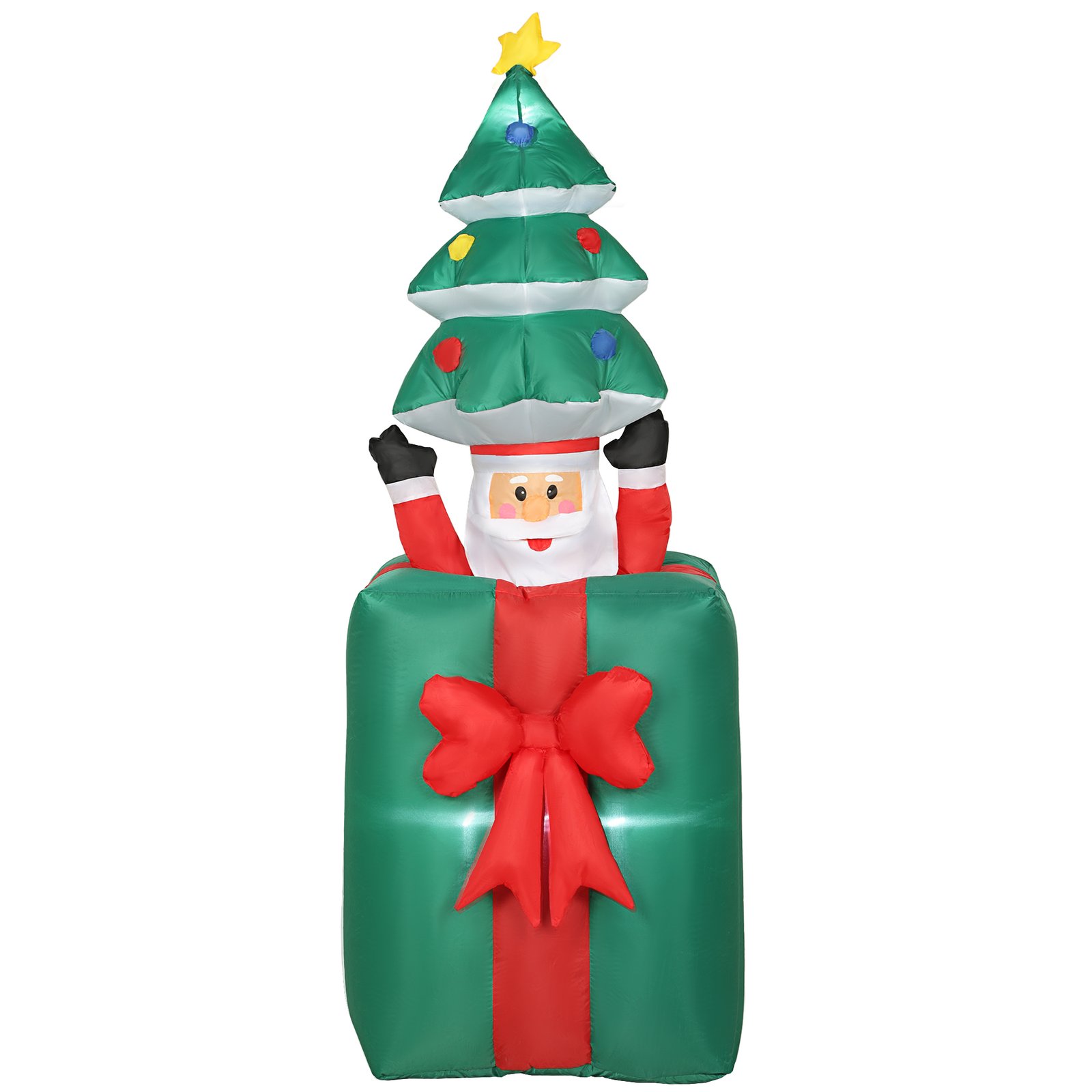 Pripučiama Kalėdų dekoracija lauko ir vidaus su judančiu Kalėdų Seneliu ir LED apšvietimu