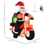 Pripuciamas Kaledu Senelis ant motociklo su LED apsvietimu ir pustuvu 165 m 3