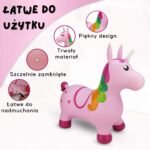 Pripučiamas rožinis vienaragis šokliukas su pompa – Paveikslėlis 7