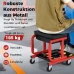 Profesionalus dirbtuvių krėslas su ratukais ir daiktadėže (Juoda) – Paveikslėlis 4