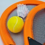 Rakečių rinkinys vaikams tenisui ir badmintonui su kamuoliuku ir plunksniuku – Paveikslėlis 2