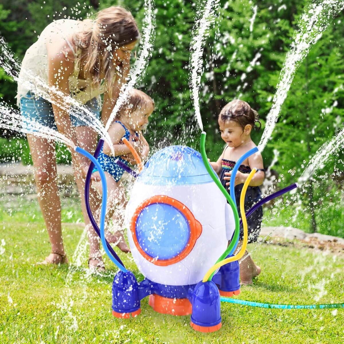 Raketos formos sodo purkštuvas su fontanu vaikams – Paveikslėlis 2