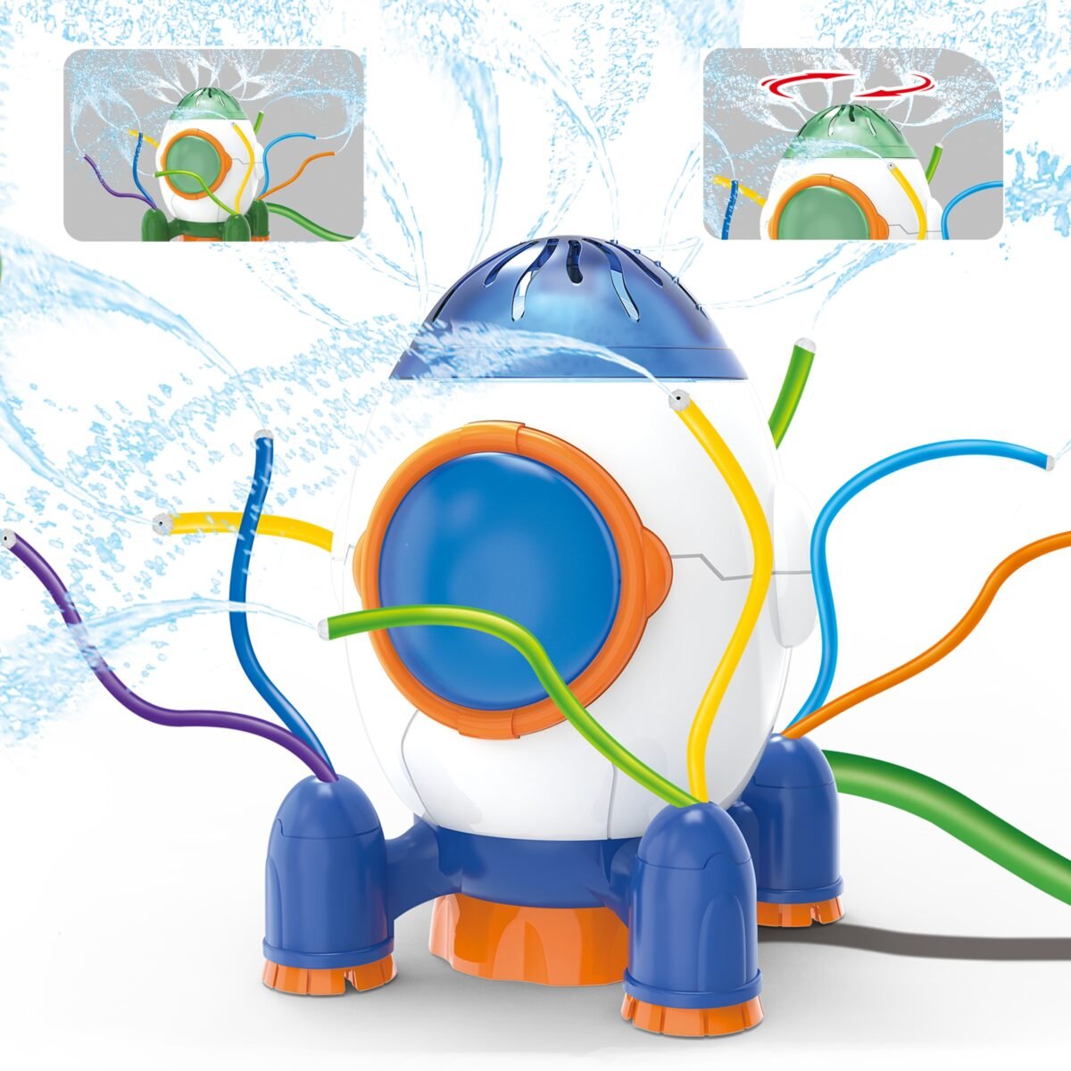 Raketos formos sodo purkštuvas su fontanu vaikams – Paveikslėlis 4