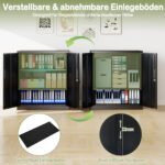 Rakinama metalinė spinta su reguliuojamomis lentynomis (Juoda) – Paveikslėlis 5