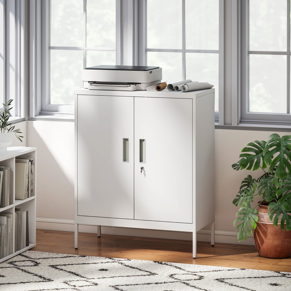 Rakinama plieninė spinta su reguliuojamomis lentynomis – Paveikslėlis 2