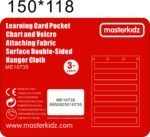 Raudonas dvipusis medžiaginis mokomasis lapas su kišenėlėmis ir lipuku – Paveikslėlis 6