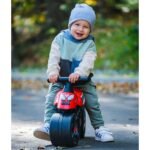 Lenktyninis paspiriamas motociklas vaikams plačiais ratais – Paveikslėlis 5