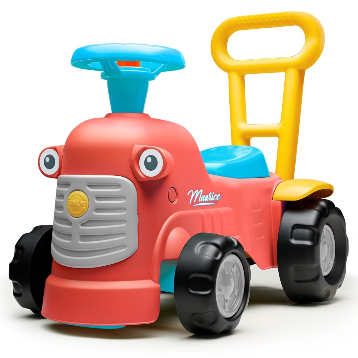Raudonas paspiriamas traktoriukas-stumdukas su daiktadėže vaikams nuo 1 metų – Paveikslėlis 9