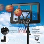 Reguliuojamo aukščio mobilus krepšinio stovas (Juoda) – Paveikslėlis 4