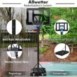 Reguliuojamo aukščio mobilus krepšinio stovas (Juoda) – Paveikslėlis 5